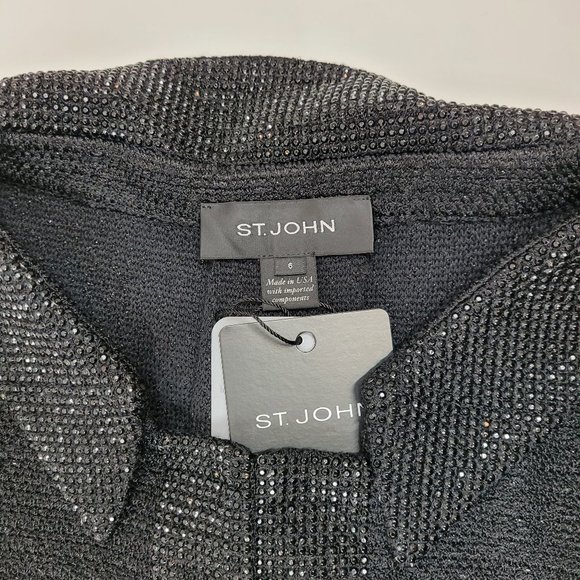St. John Black Sequin Sweater - Picture 8 of 9